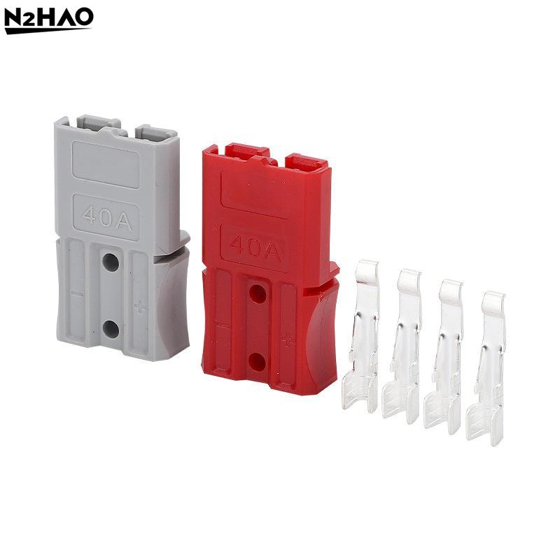 2 шт./комплект -20°C~105°C 40A 600V Мощный разъем питания Amp Plug Клемма вилка Разъем аккумуляторной батареи погрузчика Разъемы для кабеля