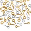 Двухцветные Нейл-Арт Гвоздики из Нержавеющей Стали с Покрытием 18K 'Бараньи Глаза': Саморезы в форме 9 для DIY-поделок и аксессуаров для бижутерии