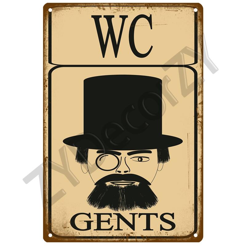 Туалет Металлический Знак Индустриальный Деко Винтажный Плакат Винтажный Ретро Жестяной Знак Эстетический Гостиная Металлический Декор Стены Украшения Фреска