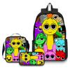 Игровые товары Rhythm Box Школьная сумка Sprunki Мультяшный рюкзак Сумка для ланча Пенал Набор из трех предметов