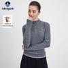 Женский свитер из смесовой шерсти и кашемира на половину пуговицах