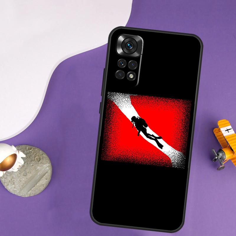 Чехол для телефона Xiaomi Redmi Note 13 Pro 14 12 9 10 11 Pro 10S 11S 12S Redmi 10C 13C 14C 12C с цитатой про дайвинг
