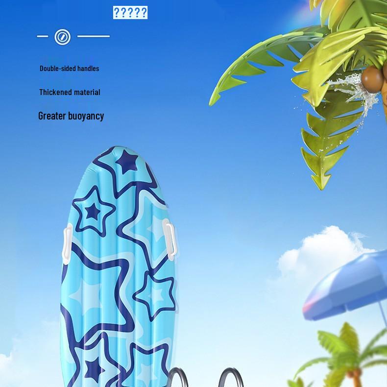 PVC Inflatable Surfboard for Adults & Children - Lightweight, Portable, Ideal for Learning to Swim and Surf