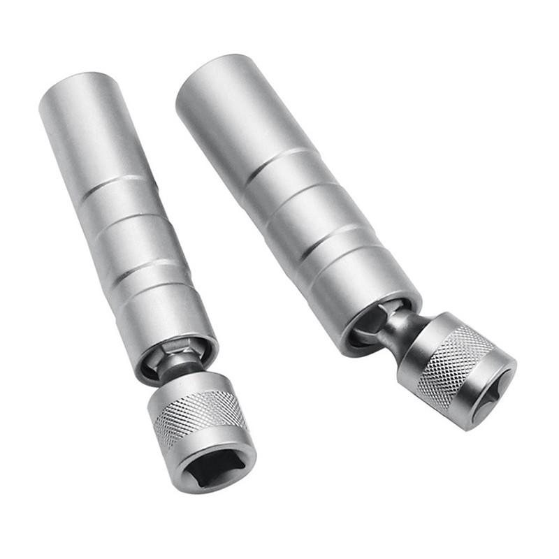 Новый универсальный шарнир свечи зажигания диаметром 14 мм и 16 мм, тонкостенный и магнитный гибкий концевой ключ, инструмент для ремонта автомобилей, 12-точечный инструмент для разборки и ремонта