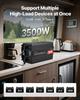 3500W Power Inverter, 12V DC to 230V AC Pure Sine Wave Inverter, Solar Car Charger Converter with LCD Display, Remote Control, USB Port, 2 AC Outlets,