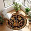 1 Piece Guitar Round Rug Suitable For Living Room Bedroom And Kitchen Home Decoration Room Decoration Gift For Friends And Family