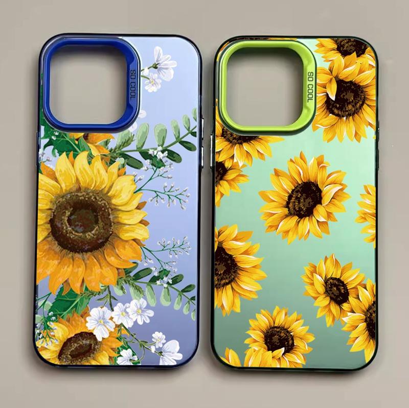 Чехол Sunflower для iPhone 16 Samsung A55 A35 A34 S24 FE Xiaomi Redmi Note 13 Pro 14C Huawei Honor 200 противоударный бампер для телефона с защитой от царапин