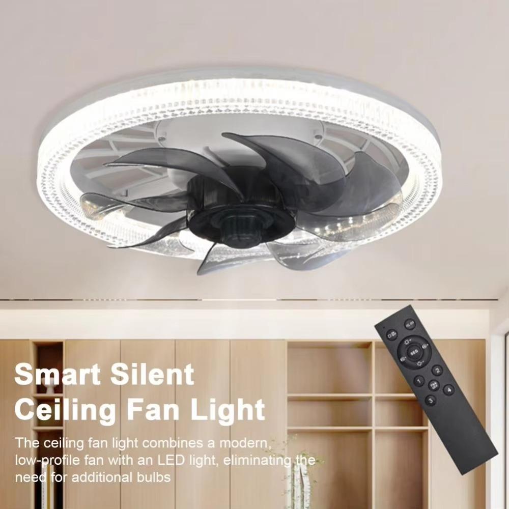 E27 LED Light Fan 12.2inch Electric Fan Fashion Modern Ceiling Fans Living Room