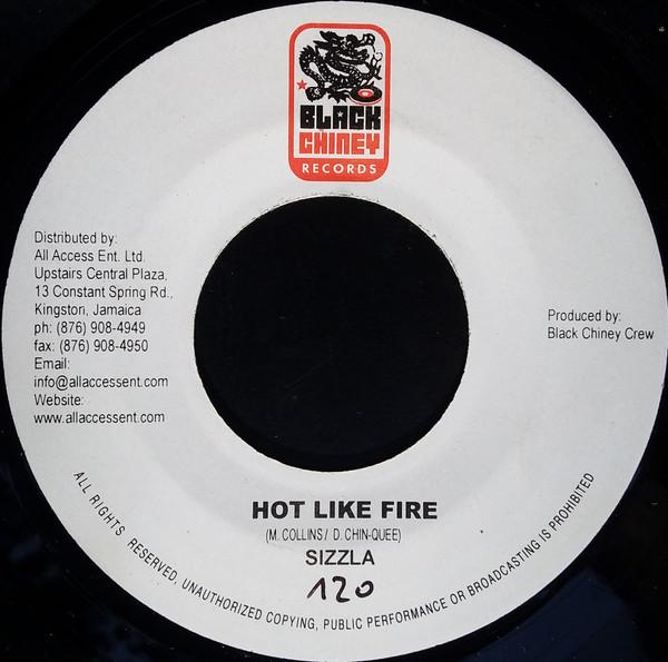 7-дюймовая пластинка SIZZLA / NICKY B - Hot Like Fire / If You Wanna Ride NONE Black Chiney Re 2005 Ямайка Регги, Ска и Даб Б/У
