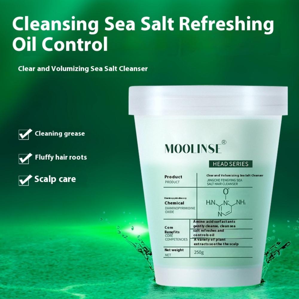 Крем для очищения волос с морской солью, освежающий, контролирующий жирность, пушистый скраб для кожи головы, разглаживающий и увлажняющий домашний шампунь