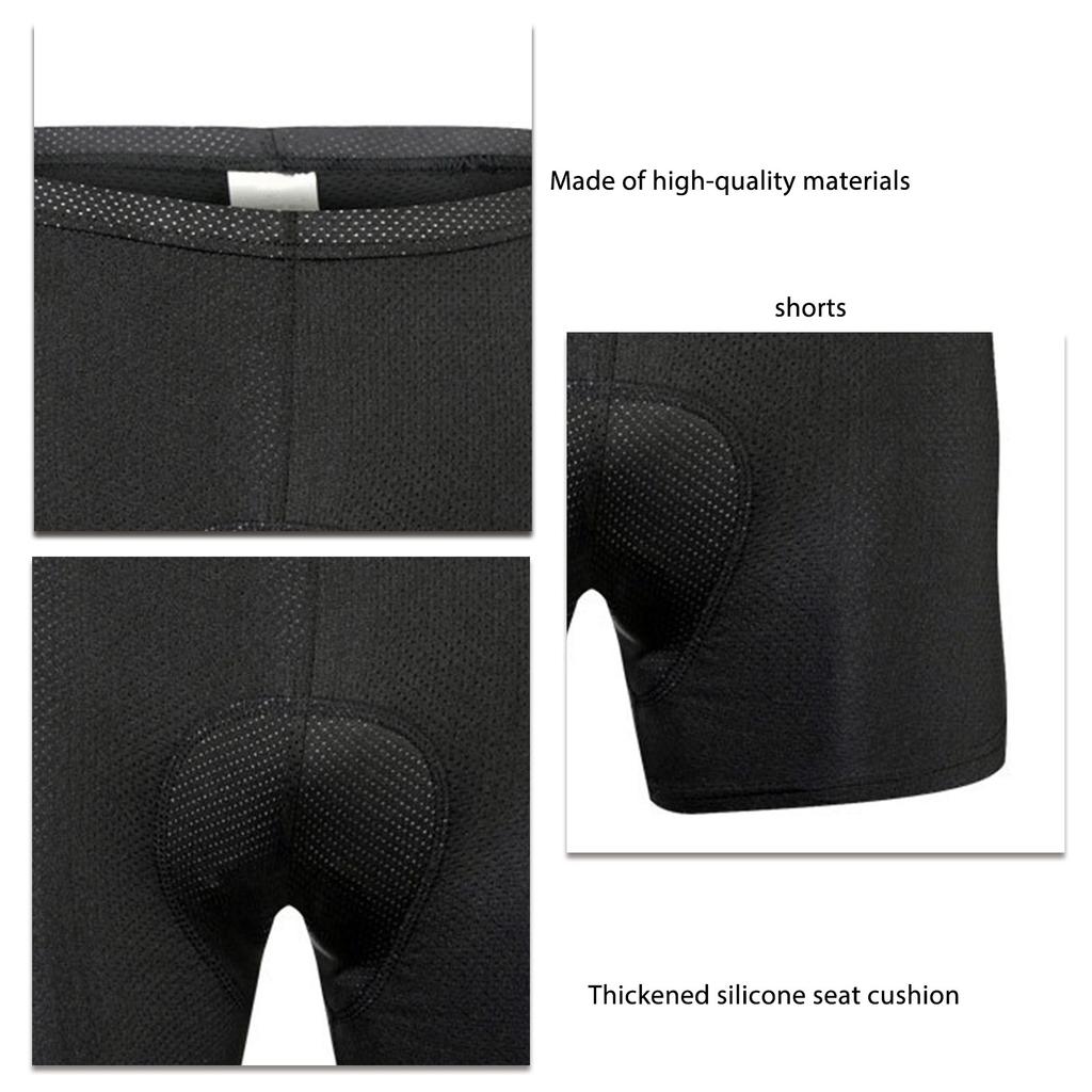 Cycling Underwear Bike Underwear Shorts Thickened Silicone Pad Shock Absorb Easy To Clean