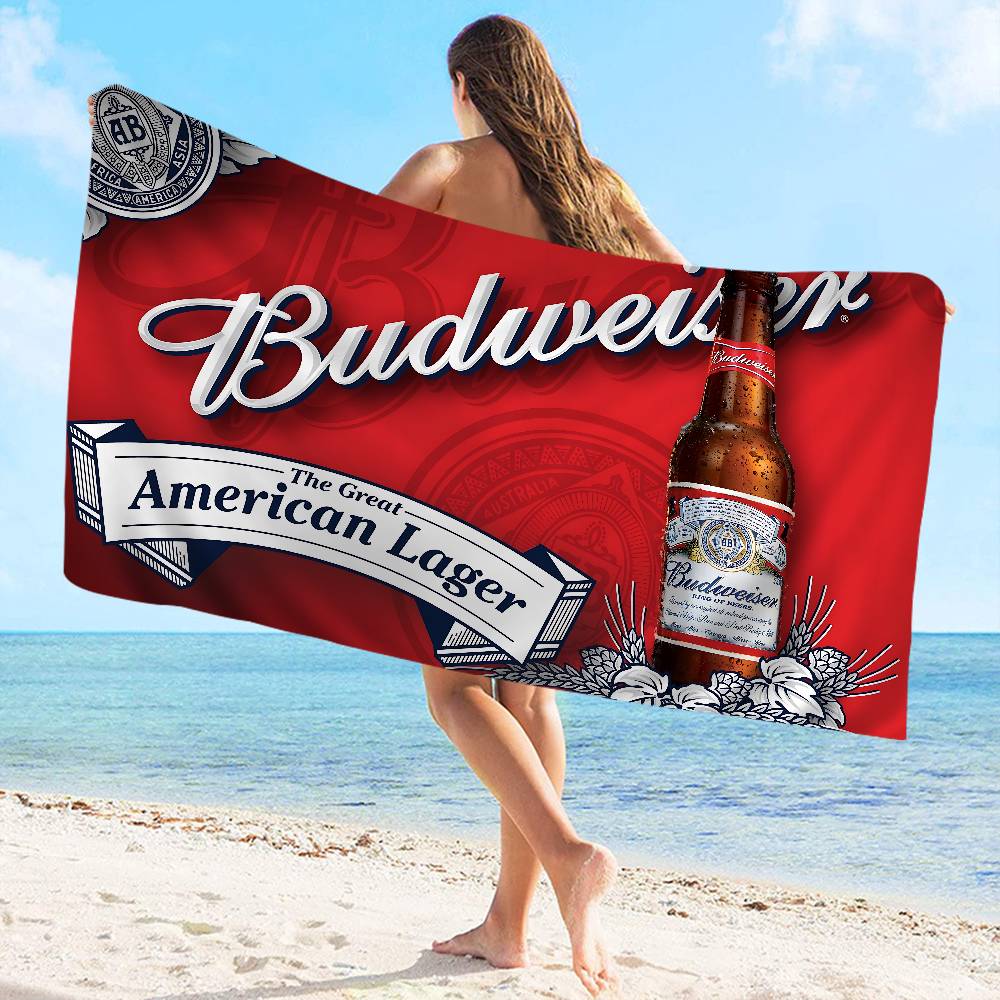 ГОРЯЧЕЕ B-Budweiser Микрофибра Пляжное полотенце Впитывающее Быстросохнущее Мягкое Йога Плавание Курорт Альпинизм Полотенце