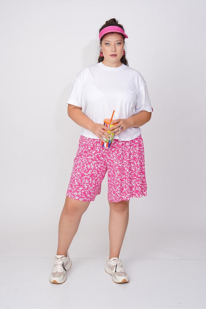 Women's Style Big Size T-Shirt Short Basic Cotton T-Shirt