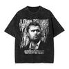 Washed T Shirt Charlie Kirk A True Patriot Hip Hop Vintage Tshirt High Street  Streetwear Short Sleeve Graphic Tops Tops Tees