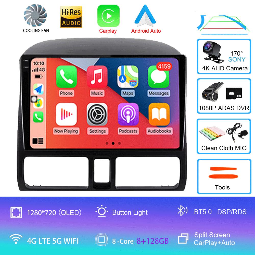 For Honda CR-V CRV 2001 - 2006 Android 14 Car Radio Multimedia Player OLED Screen Navigation GPS CarPlay Stereo 2 DIN Head Unit