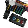 Универсальная 14-контурная проводка Маслкар Хот-род Стрит-род XL Провод 12 В Напряжение Комплект жгута цепи Инструмент для ремонта