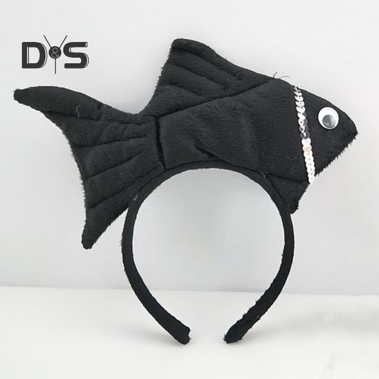 Goldfish Headband Fish Design Costume Hair Hoop Adjustable Headband Cosplay Props Party Dress Up Birthday Supplies