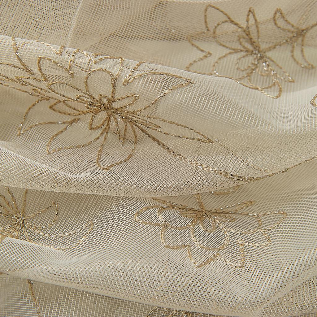 Оконные вышитые завязывающиеся шторы W46xL63 дюйма