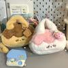 With Plush Pendant Children Backpack Plush Cartoon Shoulder Bag Pudding Crossbody Bag  Students