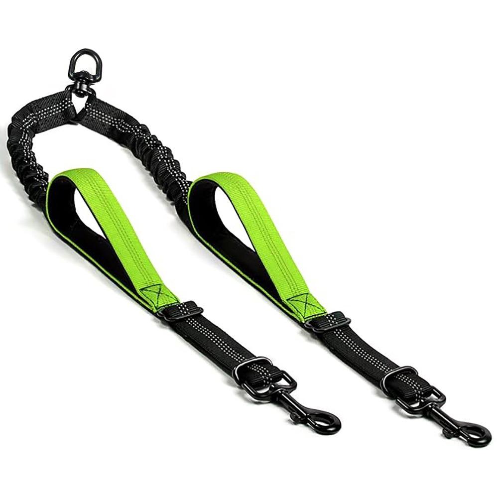 Shock Absorbing Dual Dog Leash No-Tangle Pet Walking Rope Two Dog Lead Rope Two Dogs Walking