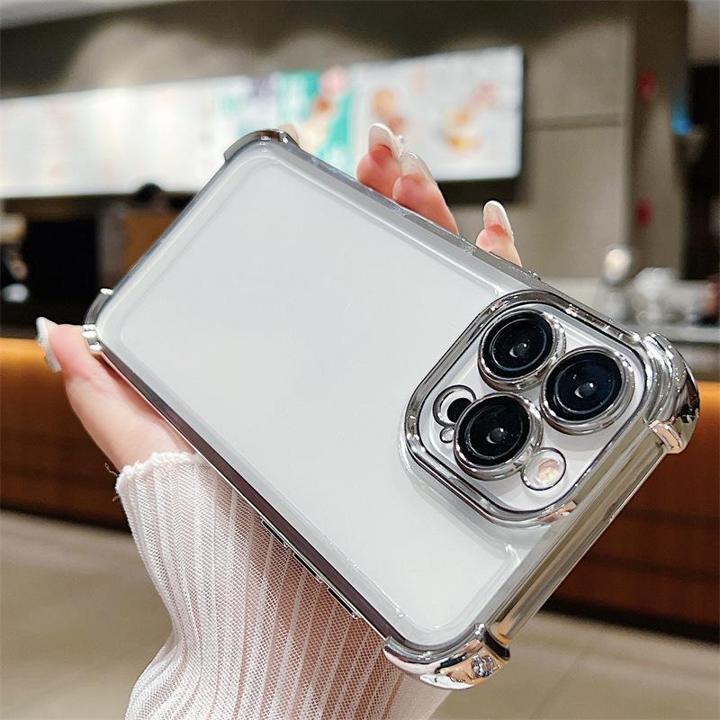 Противоударный прозрачный пластиковый чехол для смартфонов Samsung с защитой объектива камеры