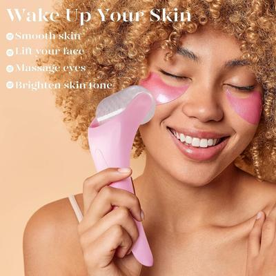 Ручной массажер для лица с ледяным роликом подтягивает тон кожи уменьшает морщины массирует отечность под глазами массажер для красоты лица с ледяным компрессом