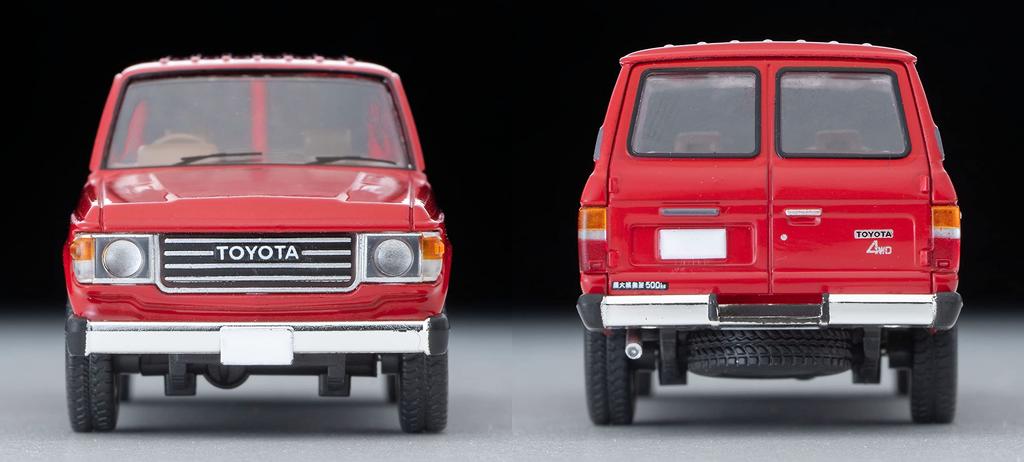 TOMYTEC Tomica Limited Vintage Neo Scale Toyota Land Cruiser 60 Standard Upgrade Van Finished Product 1/64 LV-N279b (Red) -