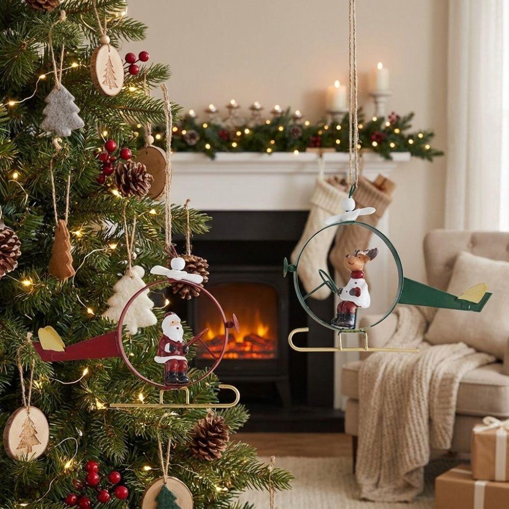 Iron Christmas Tree Pendant Hanging Xmas Hanging Ornaments Christmas Decorations