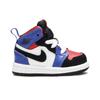 Air 1 Mid для малышей 'Top 3' (унисекс) Белые / Гипер Роял-Университетский Красный-Черный Детские Кроссовки 640735 124
