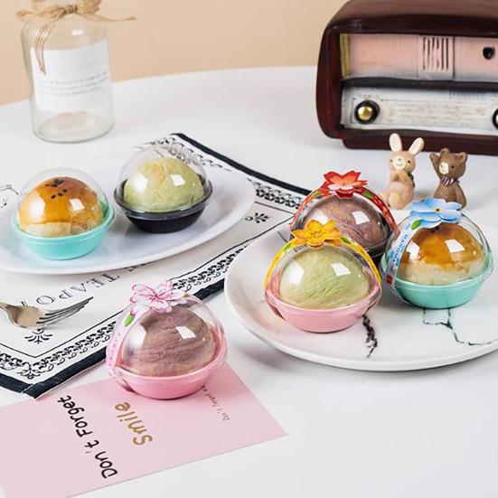 Набор из 50 шт. коробок для упаковки тортов, прозрачные пластиковые мини-коробки для кексов с надежной крышкой, подарочная коробка для выпечки для маленьких тортов, пирожных, десертов, печенья