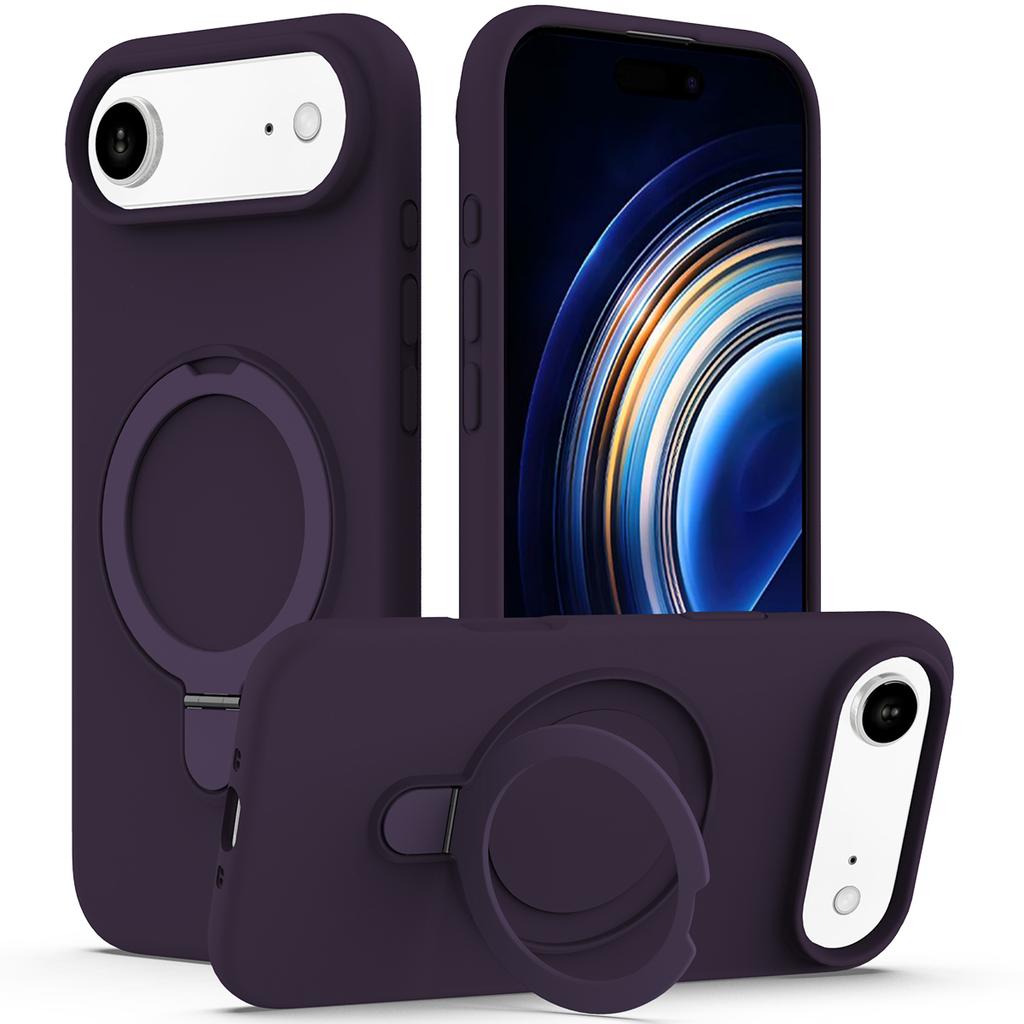 For iPhone Air Case Compatible with MagSafe Kickstand PC+Silicone Phone Cover