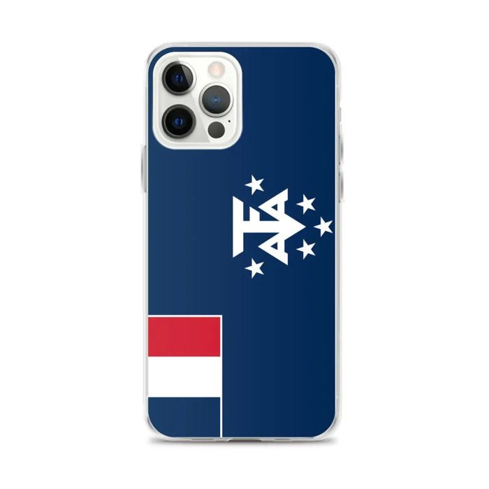 Coque Téléphone – Drapeau l'Antarctique française – Compatible iPhone 12 Pro Max – Étui Souple – Résistant et Antichoc – Pixelforma