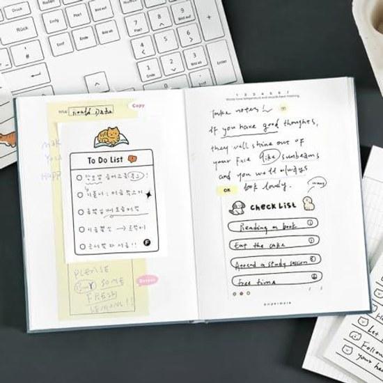 Sticky notes cute 5 books totaling 150 sheets memo point stationery subtle gift index bookmark.
