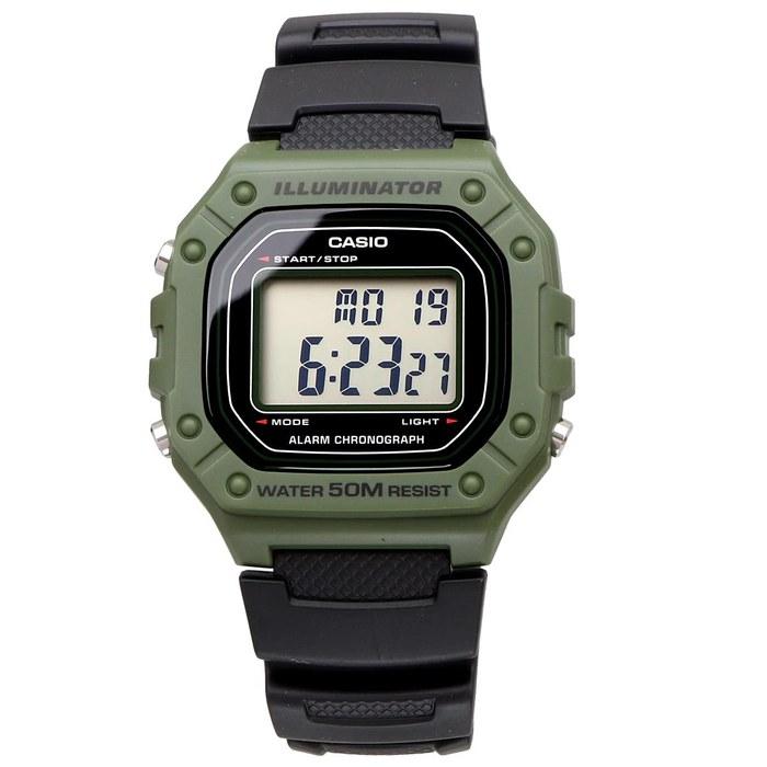 Casio Standard Digital Watch W-218H-3AV (Olive Green)