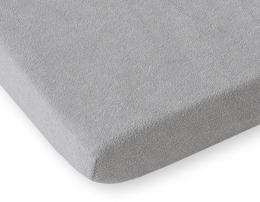 Terry fitted sheet for a crib 140x70cm - gray