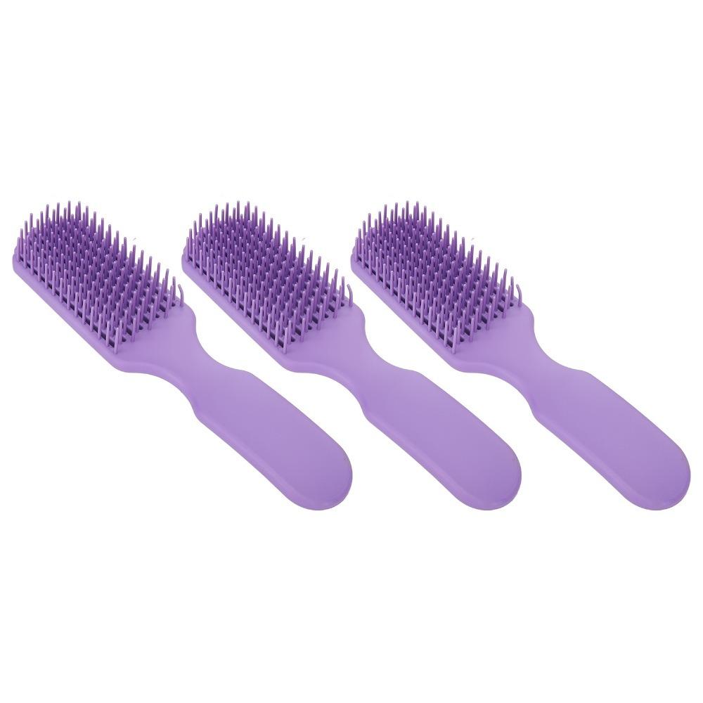 3pcs Rounded Tips Hair Detangler Comb Nine Claw Comb Massage Hair Brush Shower Use