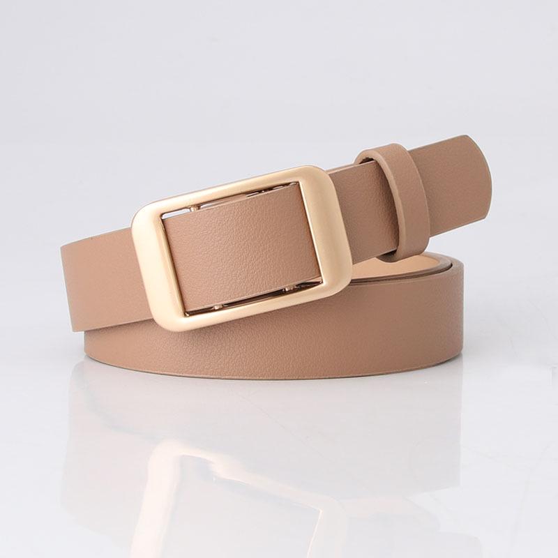 Korean Trendy Double Bar Buckle Alloy Belt for Women and Students