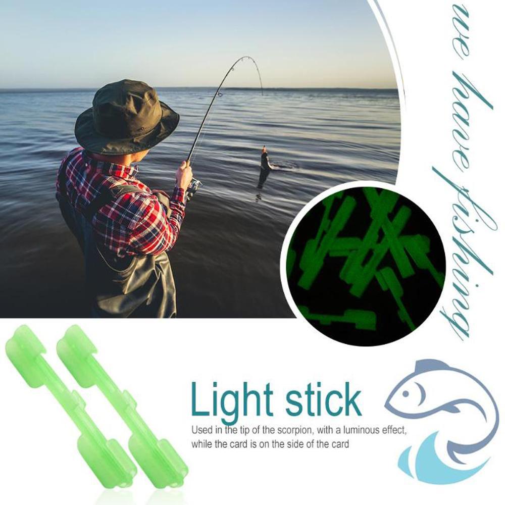 Fishing Rod Luminous Fishing Float Tip Clip Night Float Clip Fishing Glow Stick Light Stick Holder