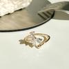 Super Flash Butterfly Open Ring Zircon Adjustable Light Luxury Advanced Sense Index Finger Ring Female