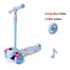 Детский самокат, 3 колеса, самокат, ножной самокат, скейтборд, переднее светодиодное мигающее колесо, музыкальная функция, детская спортивная игрушка для улицы