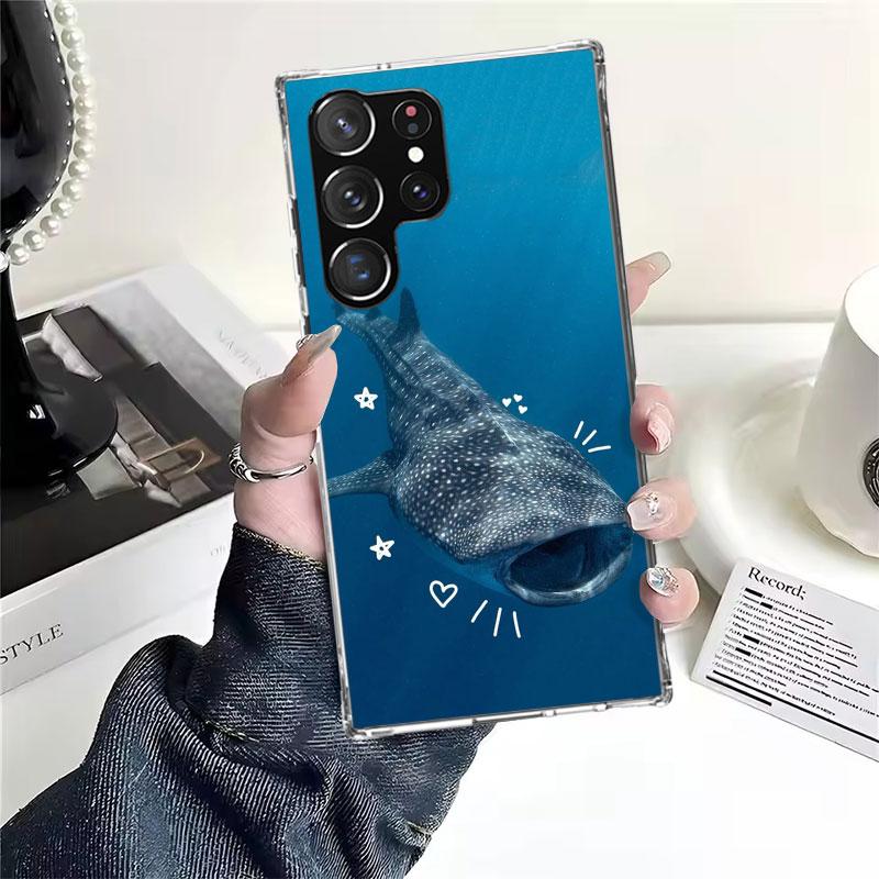 Мягкий чехол для телефона с китовой акулой для Samsung Galaxy S22 S23 S24 S25 Edge S26 Ultra S20 FE S21 Plus + Fundas Coque Galaxy S20 S2