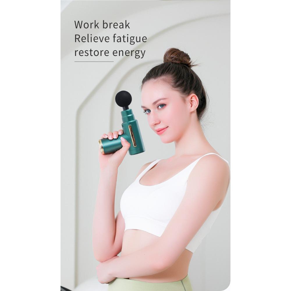 Мини-массажер пистолет для фасций перезаряжаемый фасция + прямая поставка мышечный фитнес пистолет для шеи электрический вибратор
