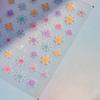 1pcs 5D Exquisite Flower Nail Art Stickers Colorful Macaron Flower Nail Decoration Decals DIY Adhesive Accessory