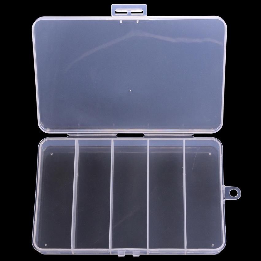 Transparent Plastic Lure and Component Storage Box with 5, 8, or 10 Compartments (Thunder Frog Box).