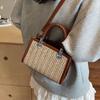 Summer Popular Woven Small Square Bag 2025 New Hand-carried Small Bag Women's High-end Texture Going Out Casual Messenger Bag