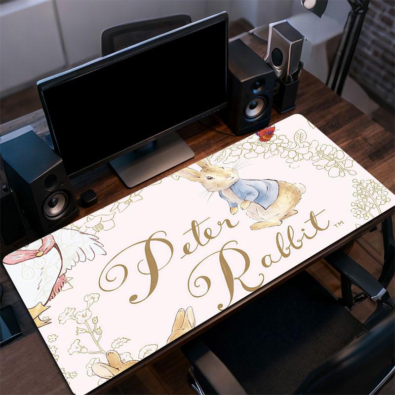 Peter Rabbit Art Mouse Pad, Large Gaming Desk Mat, Non-slip XXL Mousepad for Laptop & Tablet, Mini PC Playmat with Stitched Edges
