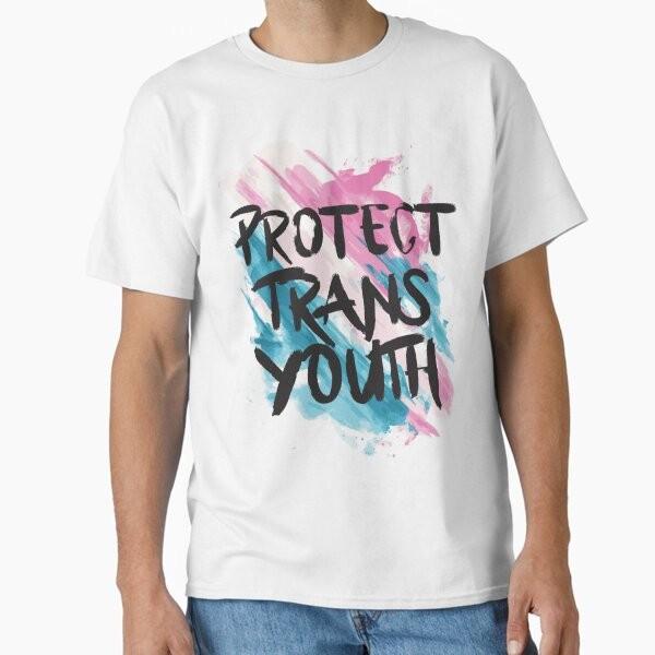Protect Trans Youth Classic TShirt Made In UsaAus TShirt S2xl