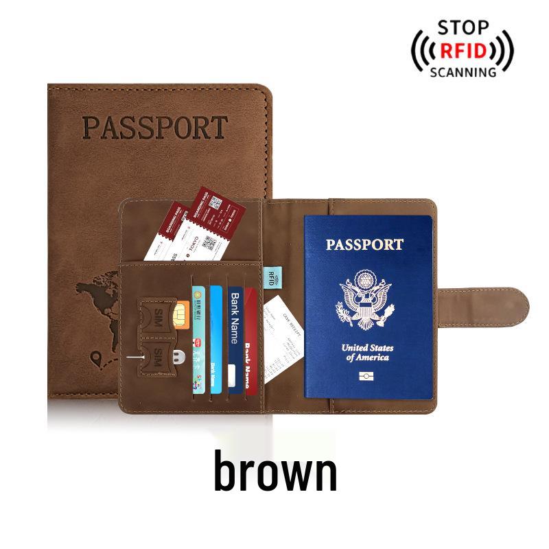 Набор: меняющий цвет держатель для паспорта из ПУ кожи и багажная бирка с RFID-защитой