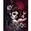 Full 5D Diy Diamond Painting Female Skull Diamond Embroidery Kits Full Lay Cross Stitch Home Decor Handmade Gift