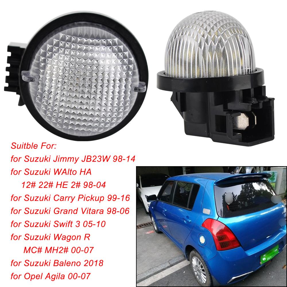 Лампы номерного знака автомобиля Автоаксессуары 12В Для Opel Agila 2 шт. Для Suzuki Wagon R Swift Jimmy Alto Светодиодная подсветка номерного знака